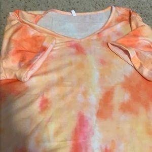 Yellow and Orange Tie Dye shirt